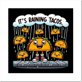 It's Raining Tacos Funny Taco Lovers cinco de mayo kids girls boys Posters and Art